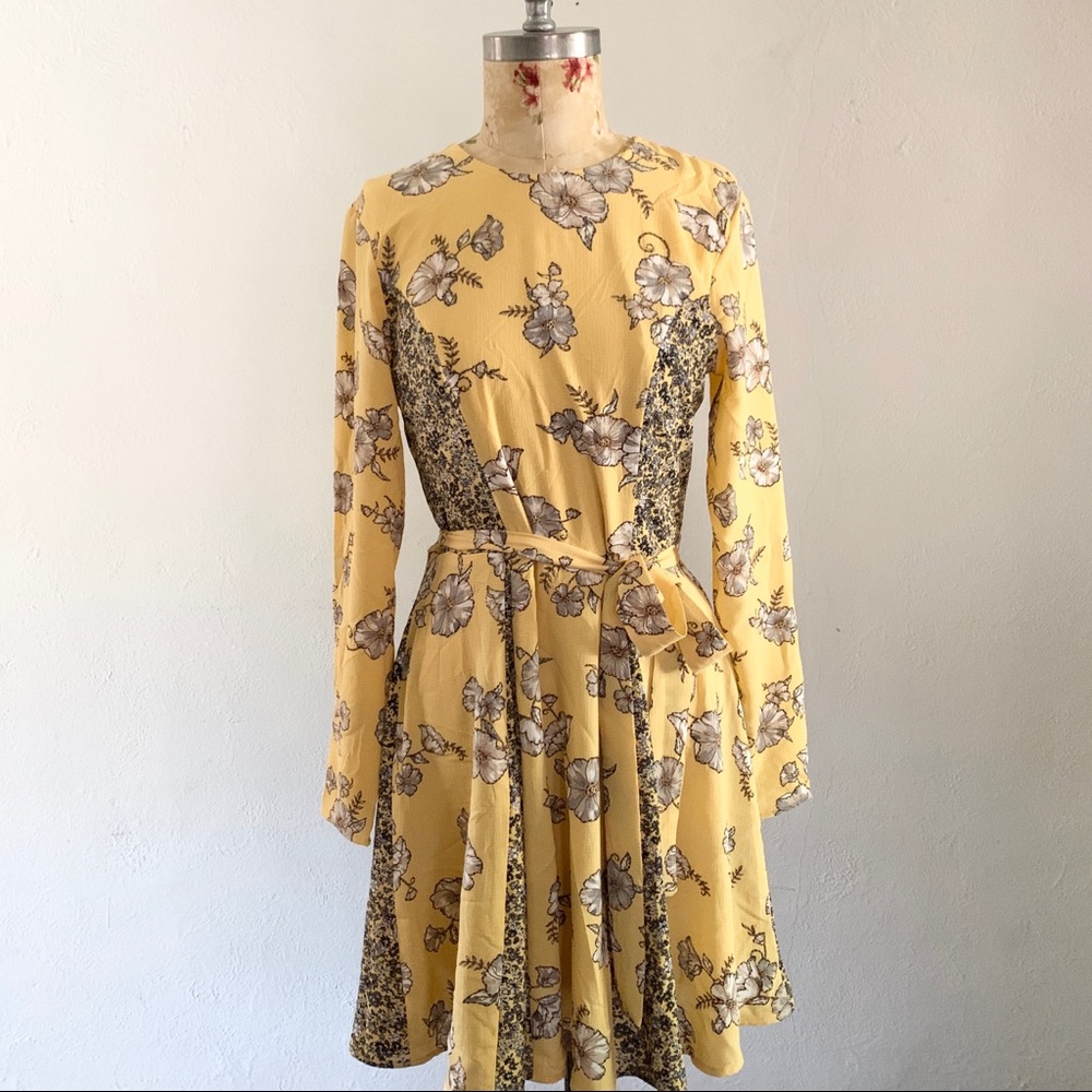 Long sleeve floral printed Dress